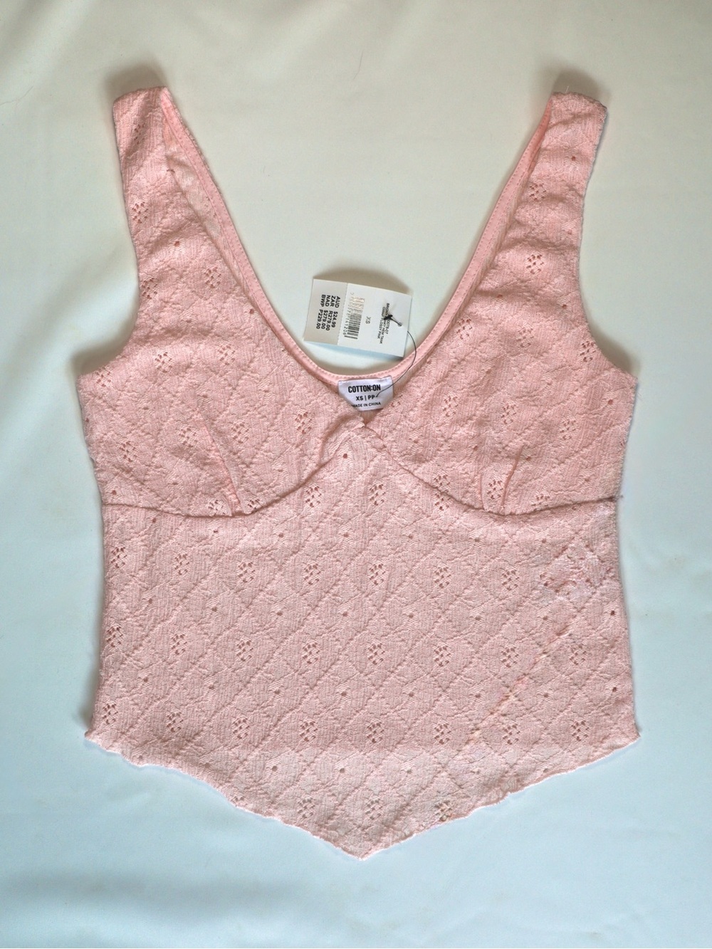 Cotton On Tank Top “Briony Hanky Hem Tank” | Pink Size X-Small